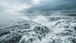© STOCK AI - river rapids and the forceful waves spraying water