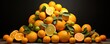 A stunning fruit background adorned with slices of juicy oranges, evoking the essence of sunshine and vitality.