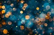 Abstract Glitter Bokeh, Overhead Blue and Yellow Hues