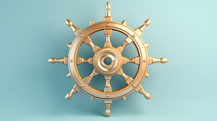 Poster - Ships Wheel sea icon 3d