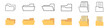 © Давид Профи - File folder icon set. Design for app, logo etc. Vector