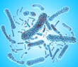 Microscopic bacteria background. Streptococcal (STSS)