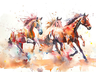  Painting horse wall art, a symbol of progress and strength