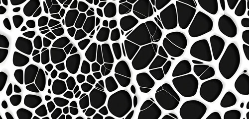 Abstract black and white voronoi pattern