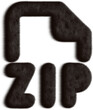 File Zip Black Fluffy Icon