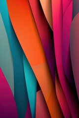 Wall Mural - Abstract wallpaper colorful design, shapes and textures, teal, orange and pink colors.