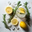 Lemonade Harmony: Tangy Drink Elevated with Rosemary and a Touch of Salt