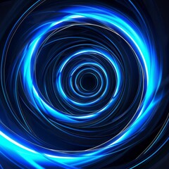 Poster - a blue swirly light