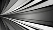 Abstract geometric design of converging black and white lines creating a tunnel effect.