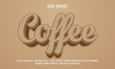 Wall Mural - Coffee 3d editable text effect style