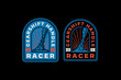 transmission stick or lever badge logo design for automotive, garage, adventure and racing