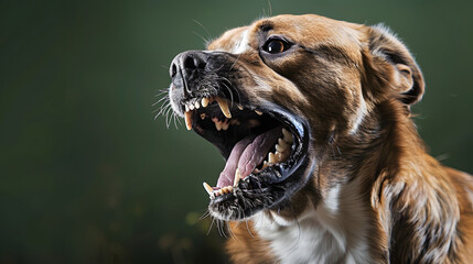 Wall Mural - Aggressive barking dog