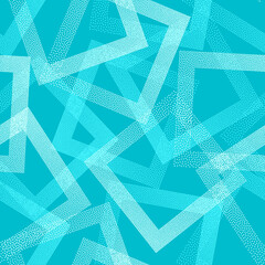 Wall Mural - Square rhombus shapes of dot points geometric vector seamless pattern.