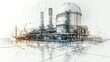 © vixion - Nuclear power plant sketch