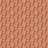 Fototapeta Abstrakcje - Wave pattern of white dots on a brown background. Geometric ornament of dots. White patterned stripes. Vector seamless pattern.
