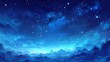 Starry night sky with clouds