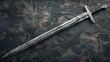 Ancient medieval sword rustic and battleworn showcasing centuries of history and valor classic weapon design , high resulution