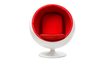 Wall Mural - Modern Plastic Ball Chair on isolated white background