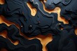 Black and Gold Abstract Background With Curves Generative AI