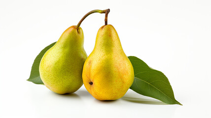 Wall Mural - pears on a white background