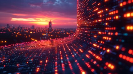 Poster - Developing software, application programming, and tacit computer coding. Digital transformation and technology disruption that change global trends in the information era.