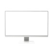 © S A H I N  - desktop pc vector mocup. monitor display with blank screen isolated on white and transparent background