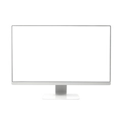 desktop pc vector mocup. monitor display with blank screen isolated on white and transparent backgro
