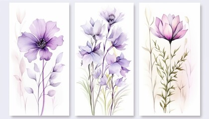 Canvas Print - set of flowers