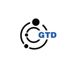 GTD letter logo design on white background. GTD logo. GTD creative initials letter Monogram logo icon concept. GTD letter design