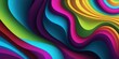   A vibrant abstract background featuring sinuous waves and a bent curve at its focal point