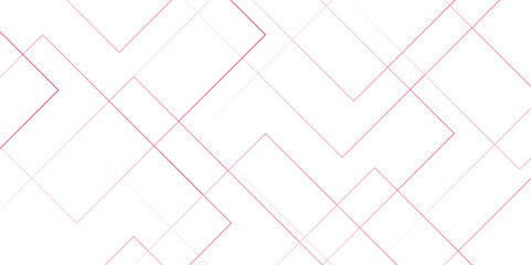 Fototapete - Abstract seamless modern architecture white and red color technology concept with geometric line. Simple block background with lines. Futuristic blueprint background with modern design.