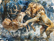 © DrPhatPhaw - Lion paintings wall art present strength and victory