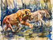 Lion paintings wall art present strength and victory