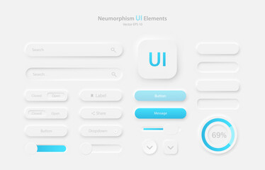 Wall Mural - a collection of user interface elements for a mobile application. a set of icons for user interface 