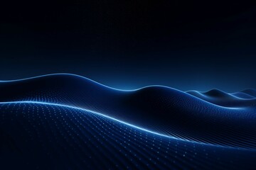 Wall Mural - dark blue abstract background with lines and dots