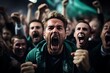 A lively scene of soccer fans gathered on a couch, cheering and celebrating as they watch a thrilling match on tv, fully immersed in the excitement of the world s favorite sport
