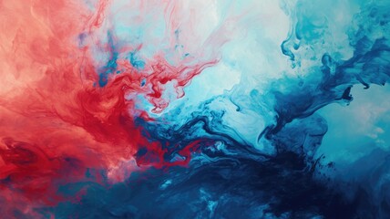 The abstract picture of the two colours between blue and red colour that has been mixing with each other in the form of the ink or liquid to become beautifully view of this abstract picture. AIGX01.