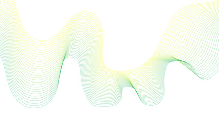 Wall Mural - vector abstract colorful flowing wave lines isolated on white background. colorful wave lines on whi