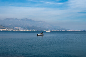 Morning walk in old part of Gaeta, ancient Italian city in province Latina on Tyrrhenian sea