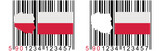 Fototapeta Desenie - The bar code starting with 590 is a mark already produced in Poland - promote the purchase of Polish goods.