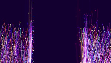 Wall Mural - rectangular copy space. luma matte as alpha channel. abstract bg with slow moving particles with tai