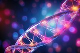 Fototapeta Mapy - futuristic background with dna spiral, gene therapy concept