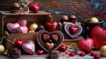Romantic Valentine's Day Still Life Composition