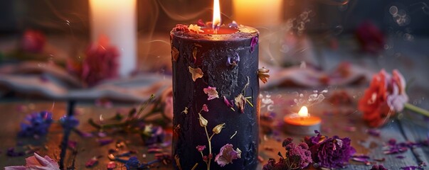 black magic candle.