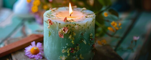 green magic candle.