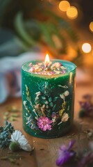 green magic candle.