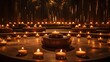 Candlelit Meditation: Invite mindfulness and inner peace with candles illuminating a meditation space, their serene glow guiding practitioners into a state of calm and centeredness.