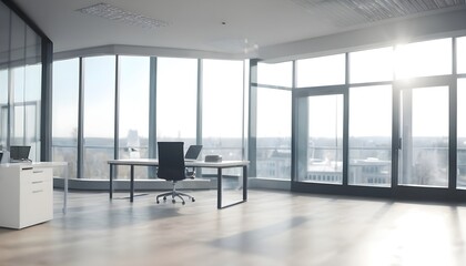 Wall Mural - modern office interior with copy space.