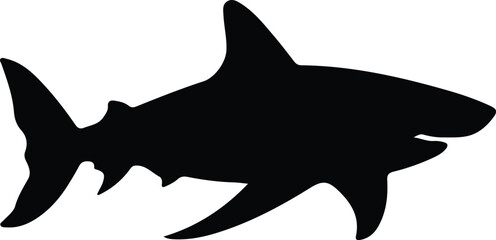 Sticker - bull shark silhouette