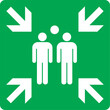 © cristina - Emergency evacuation assembly point sign, gathering point,symbol, Assembly Area. Assembly Point. meeting area, safety zone,sign
